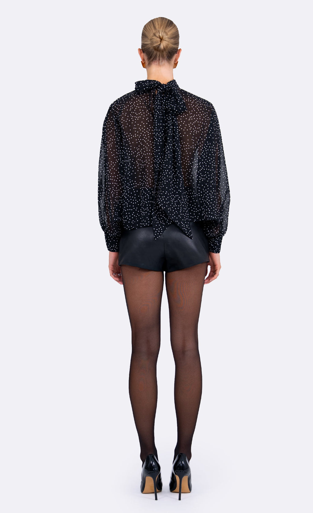 Nonchalant Label Gaia Top - Black/White Polka Dot