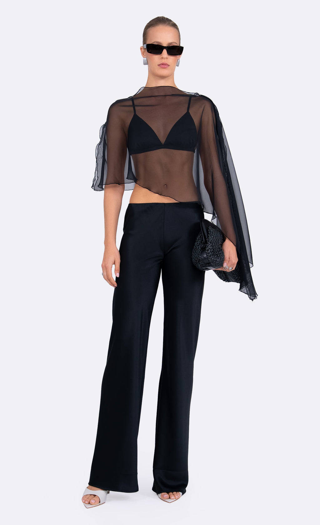 Nonchalant Label Patrice Poncho Top - Black