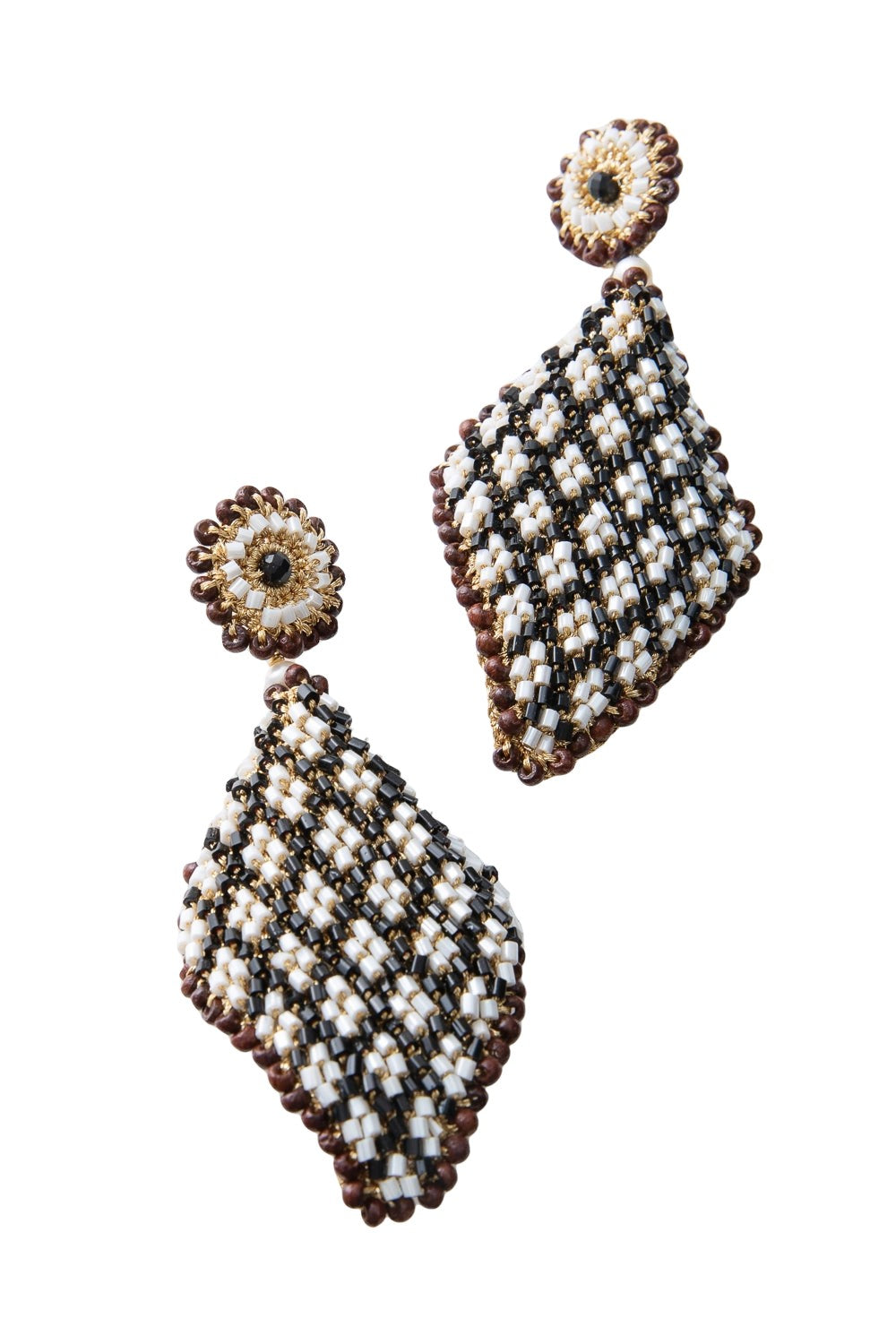 Noonday Collection Beaded Gingham Earrings