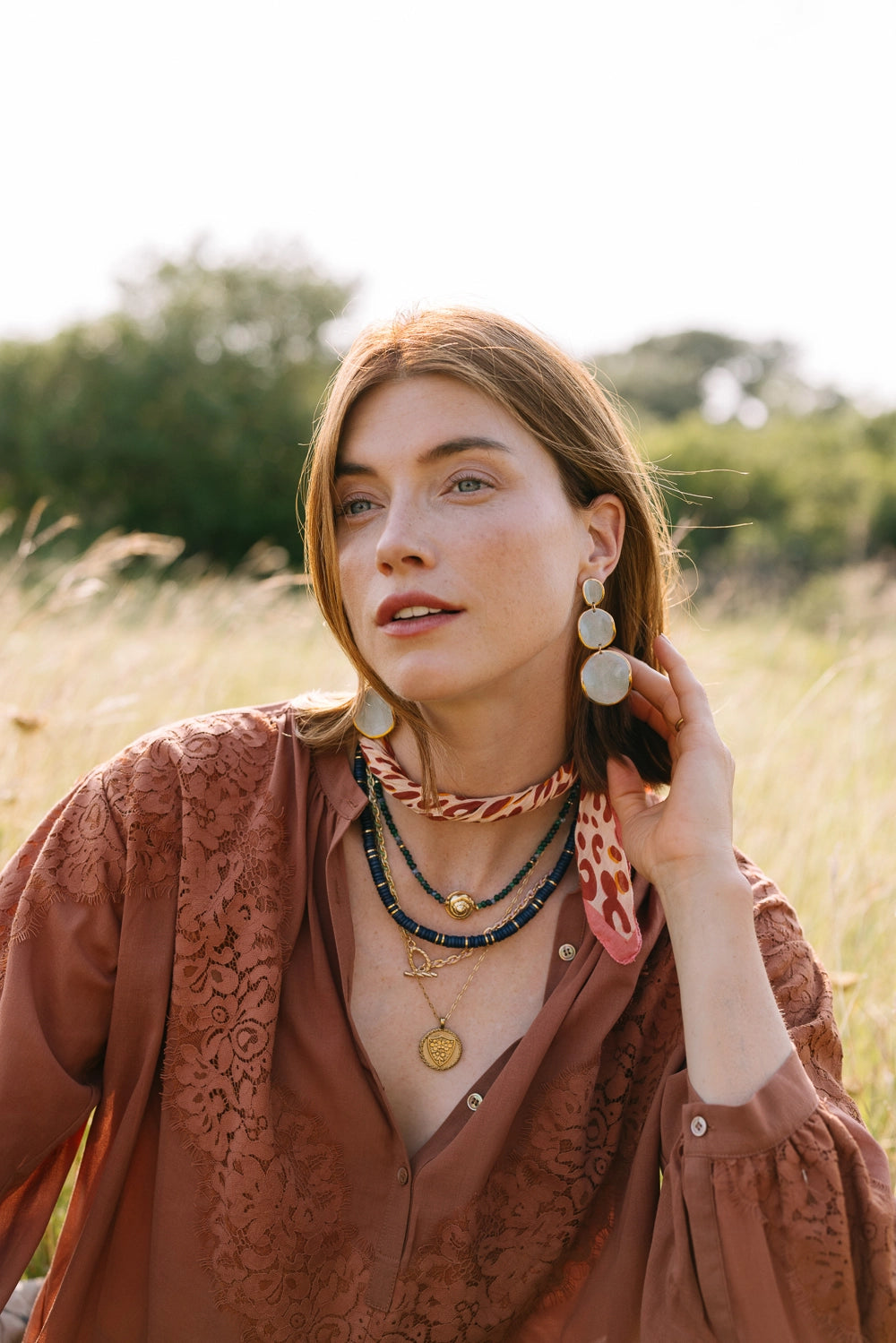 Noonday Collection Casted Snail Agate Necklace