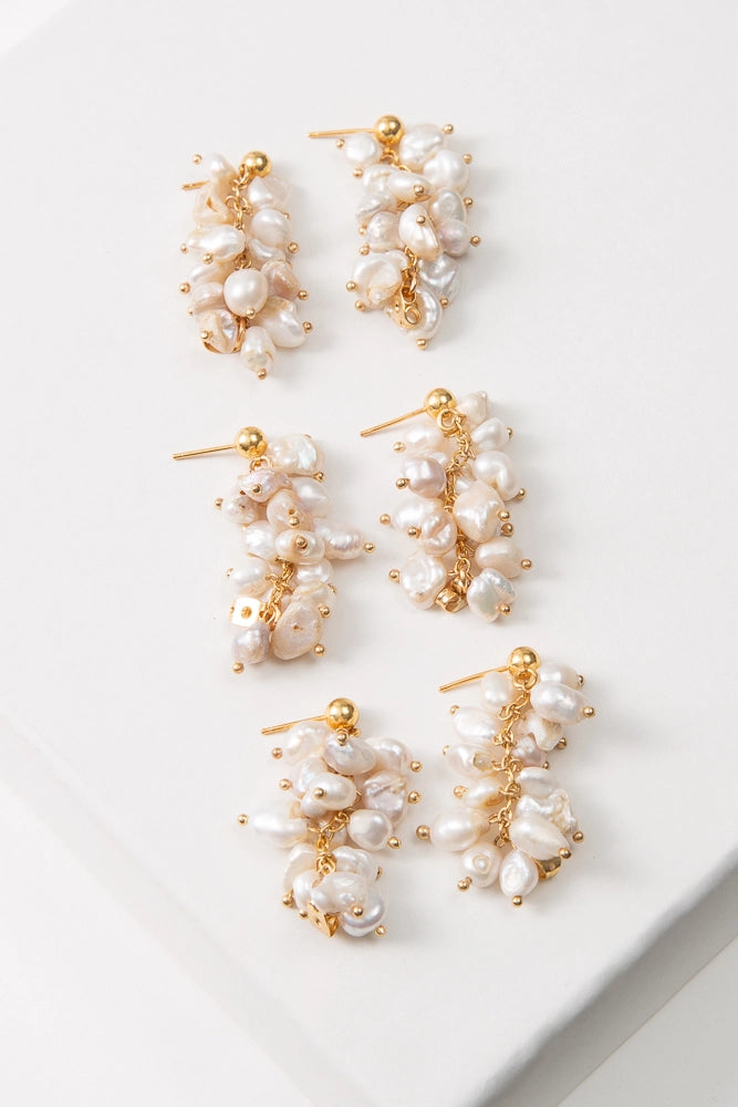 Noonday Collection Convertible Pearl Cluster Earrings