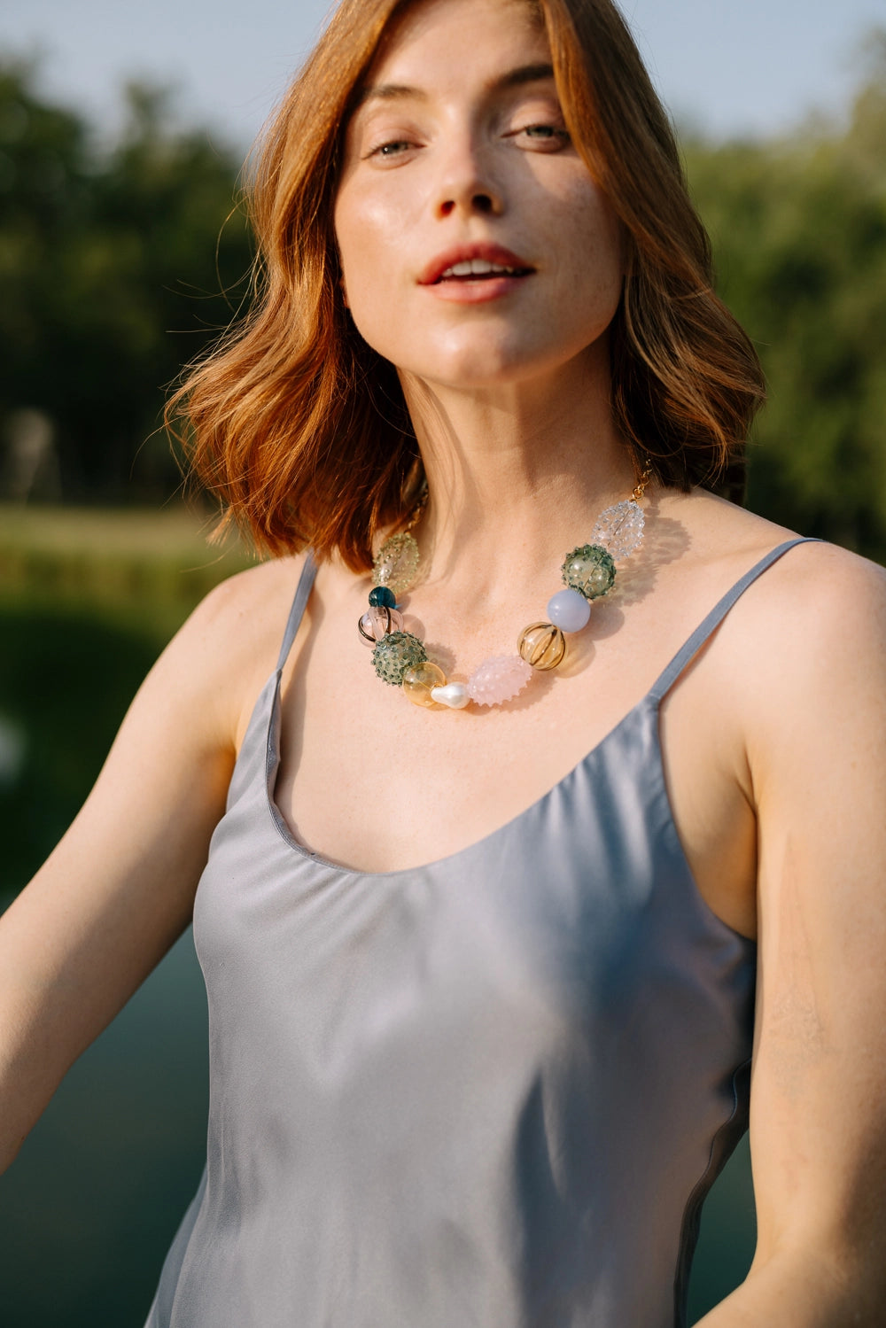 Noonday Collection Iris Glass Blown Necklace