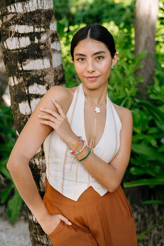 Noonday Collection Plumeria Lariat Necklace