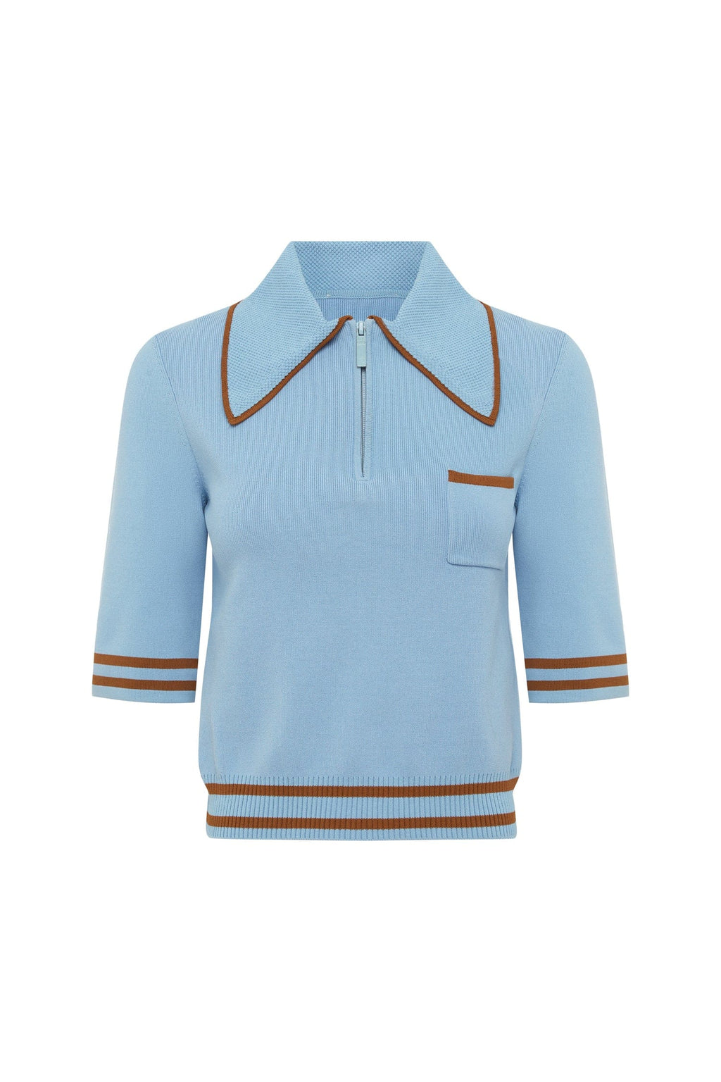 ALEMAIS Noura Knit Polo Top