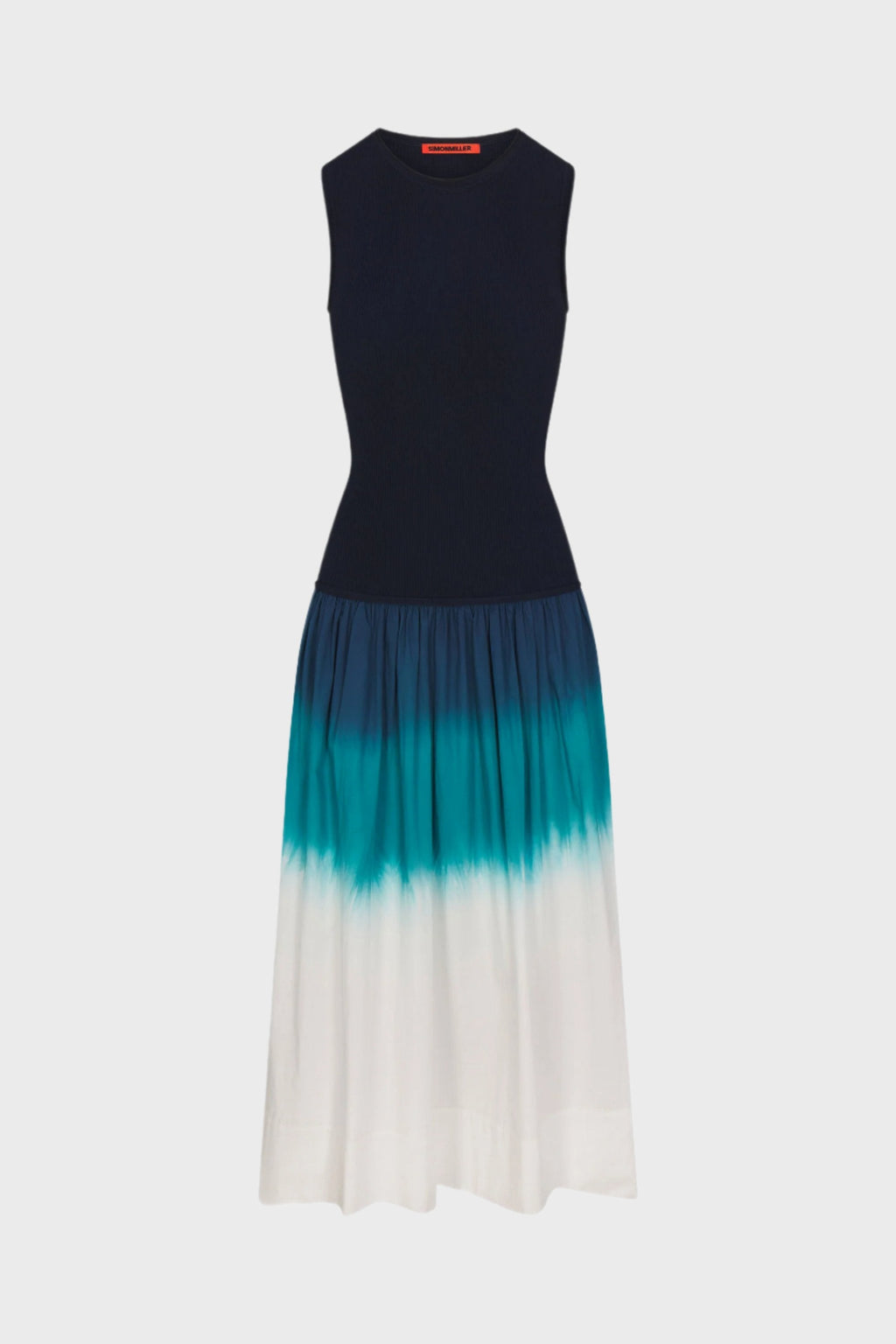 Simon Miller Novo Knit Combo Dress - Macadamia / Blue Dip Dye