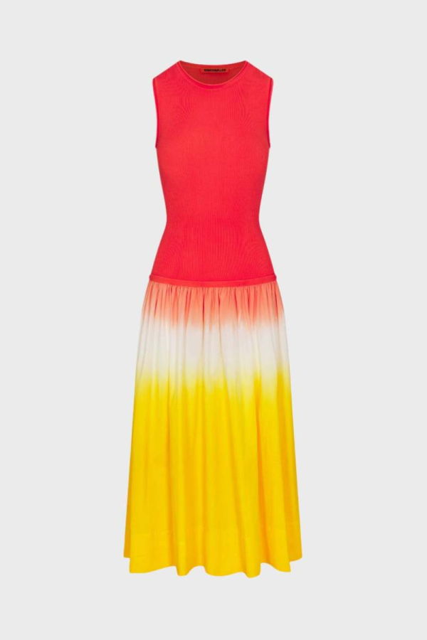 Simon Miller Novo Knit Combo Dress - Sunset Dip Dye