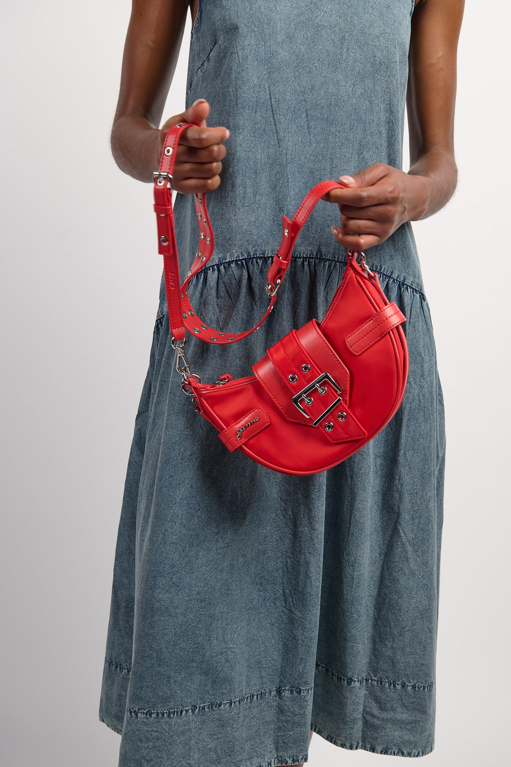 Ganni Small Bucky Crossbody Bag - Racing Red