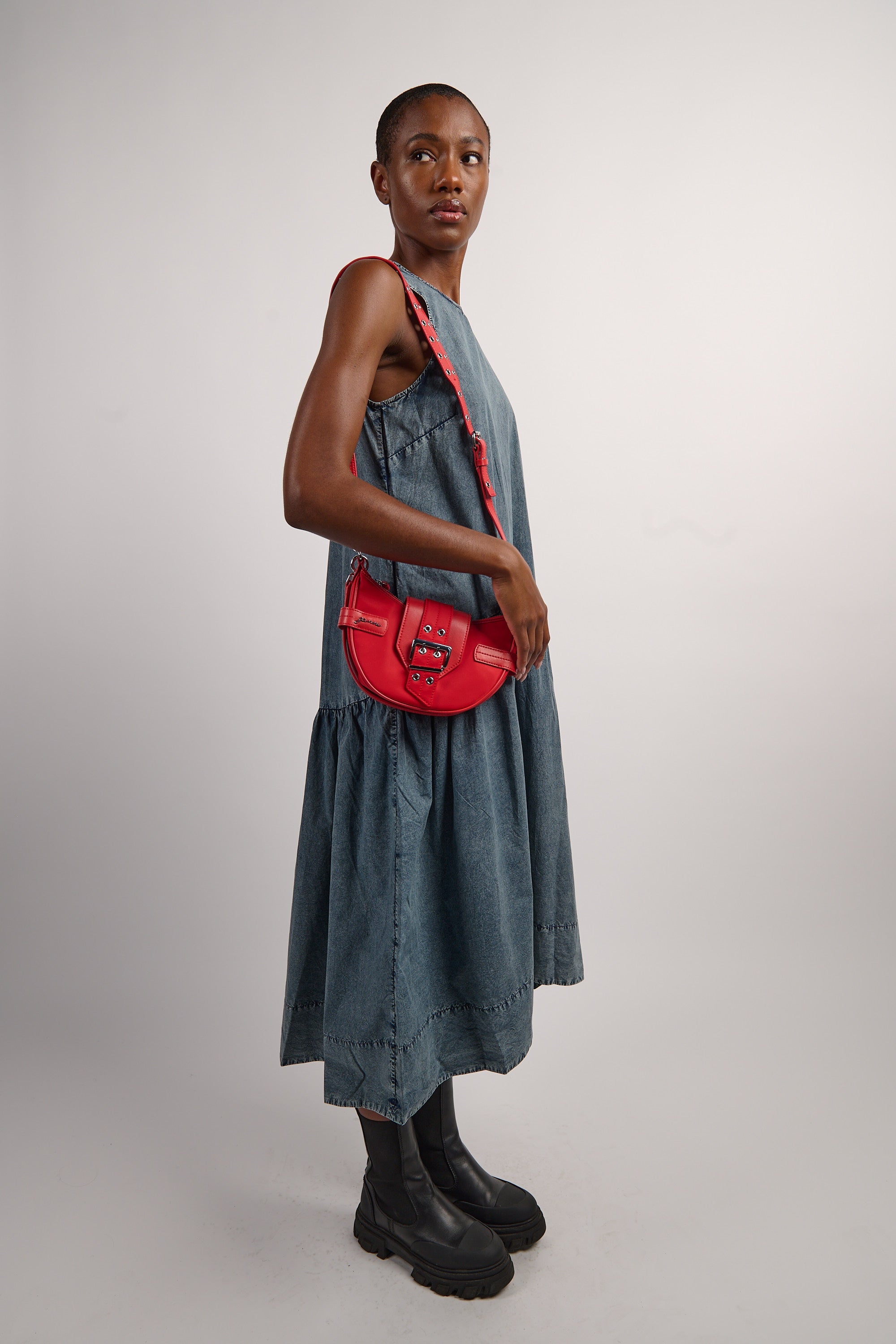 Ganni Small Bucky Crossbody Bag - Racing Red