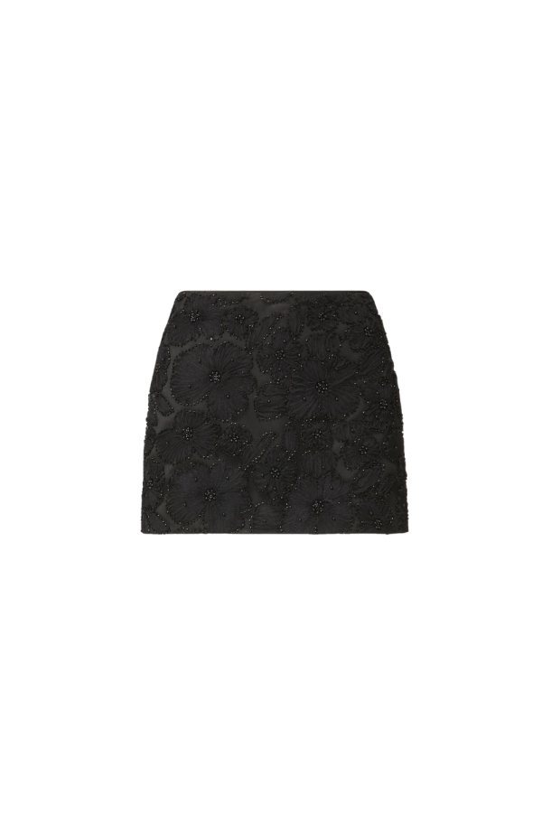 Veronica Beard Olenna Embellished Mini Skirt - Black