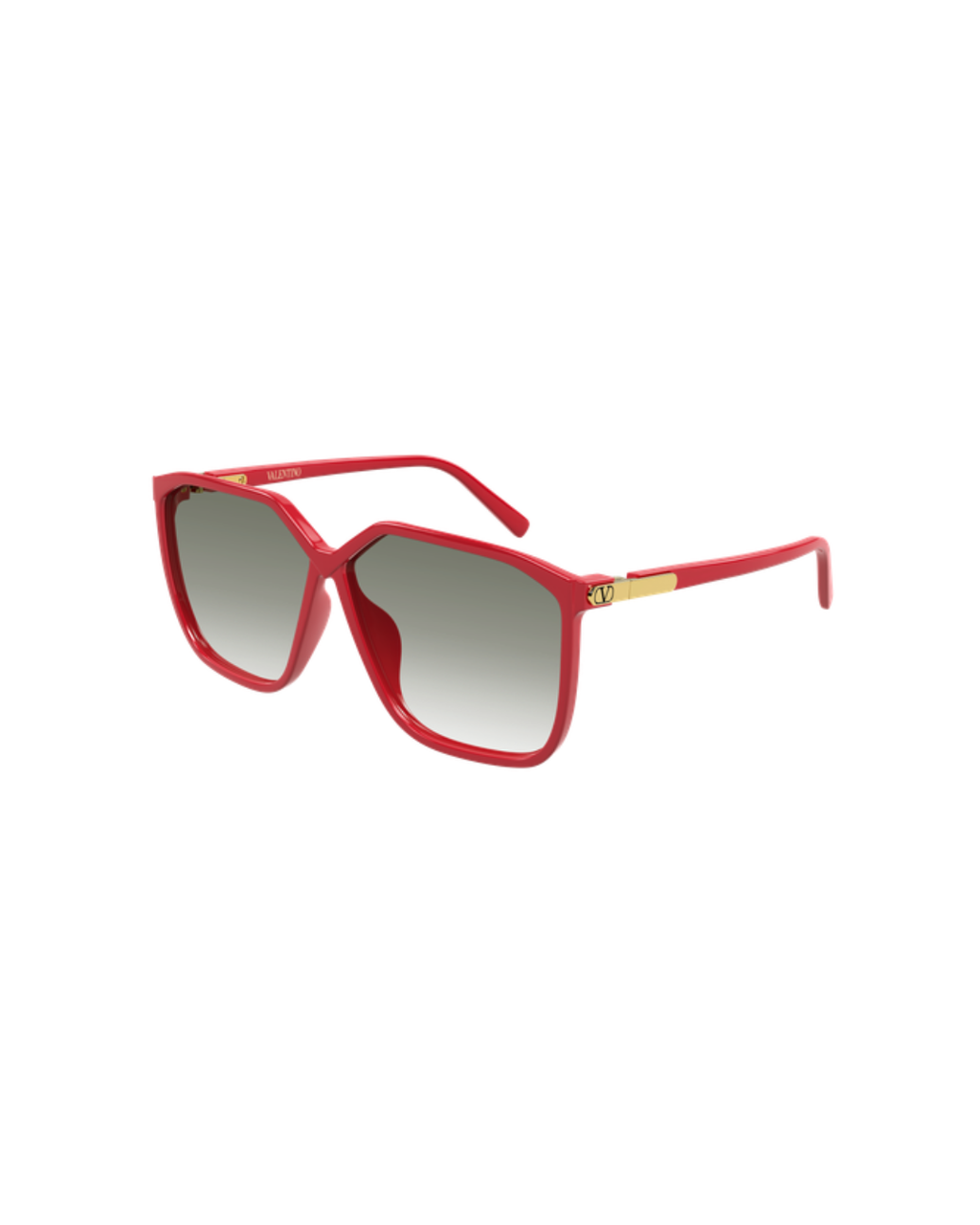Valentino Oversized Square Sunglasses - Red/Grey
