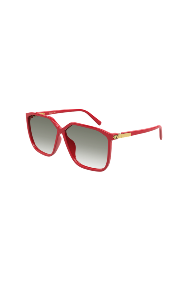 Valentino Oversized Square Sunglasses - Red/Grey
