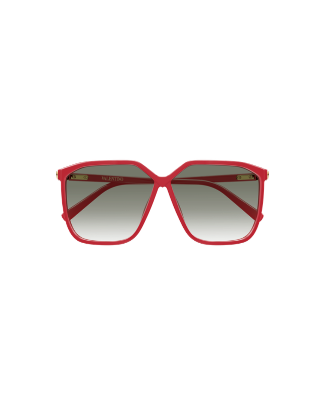 Valentino Oversized Square Sunglasses - Red/Grey
