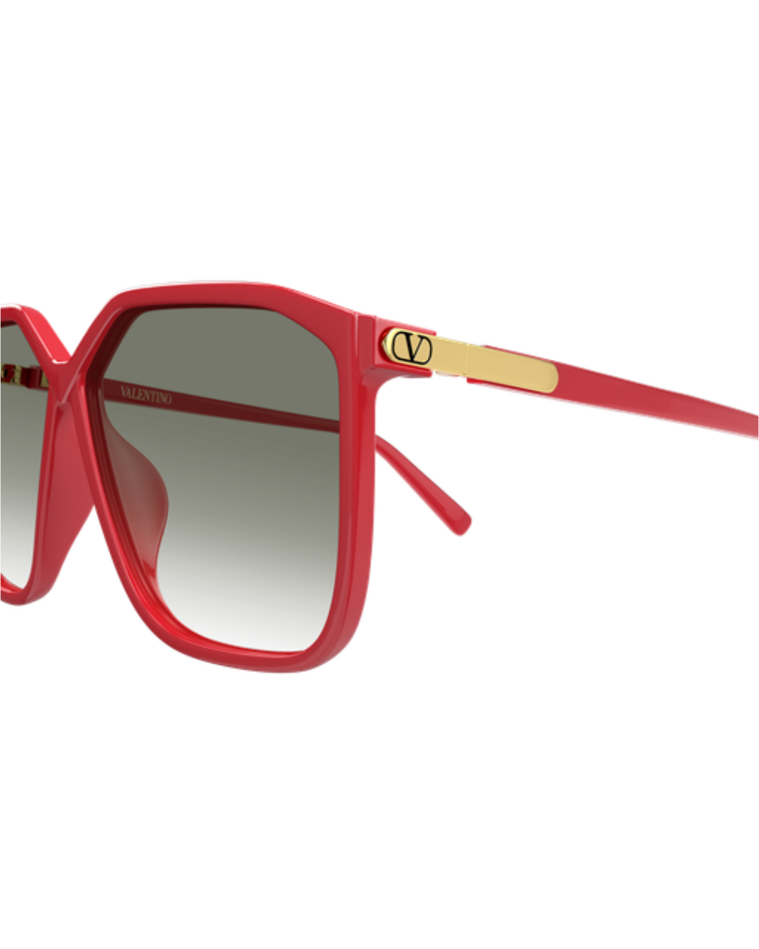 Valentino Oversized Square Sunglasses - Red/Grey