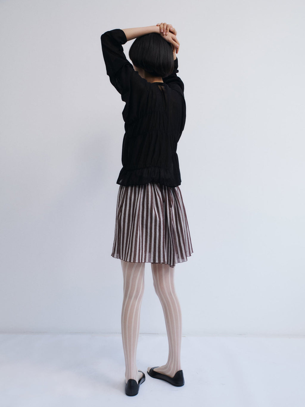 Rus Oboro Ruched Cardigan - Black
