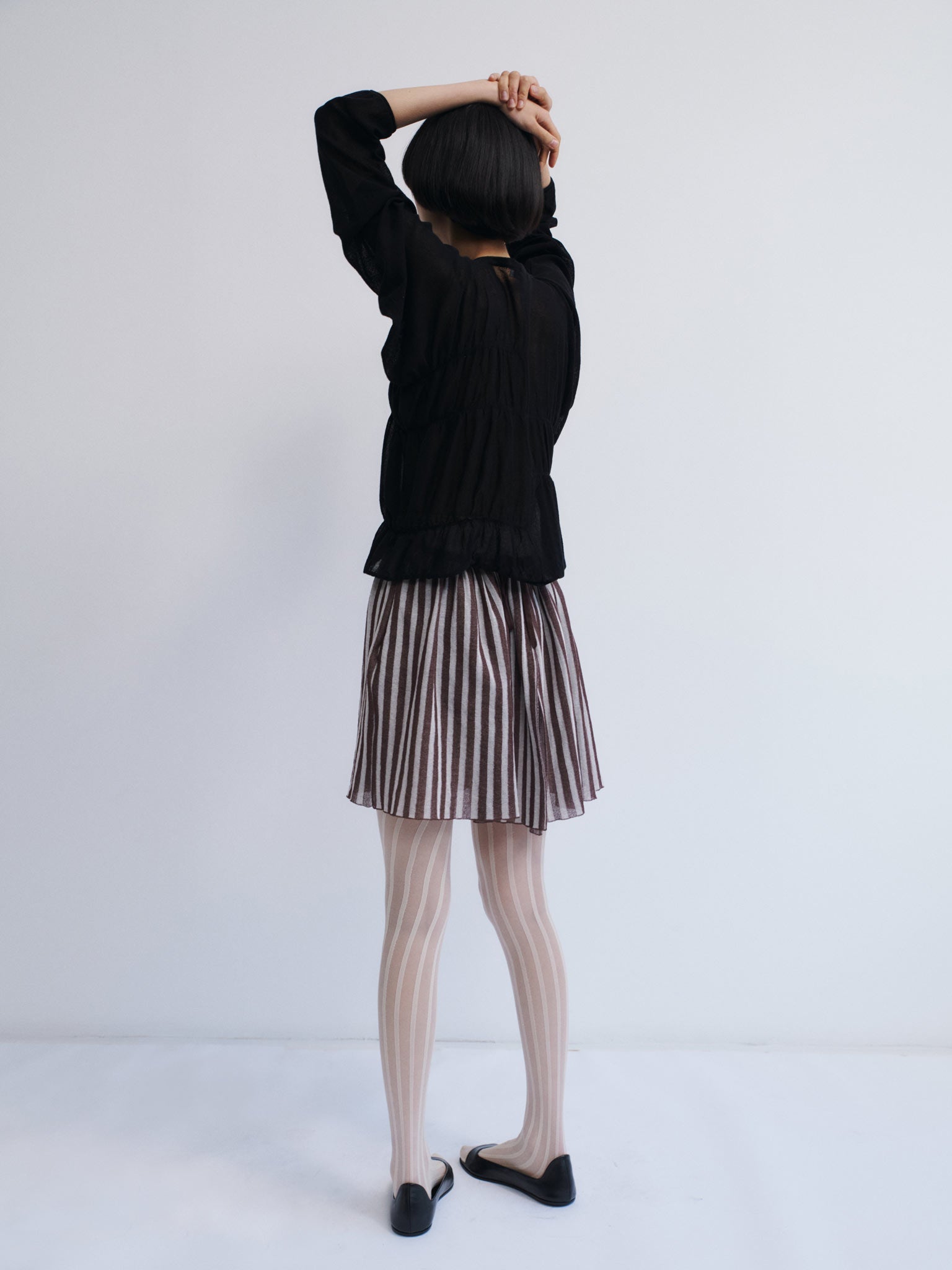 Rus Oboro Ruched Cardigan - Black