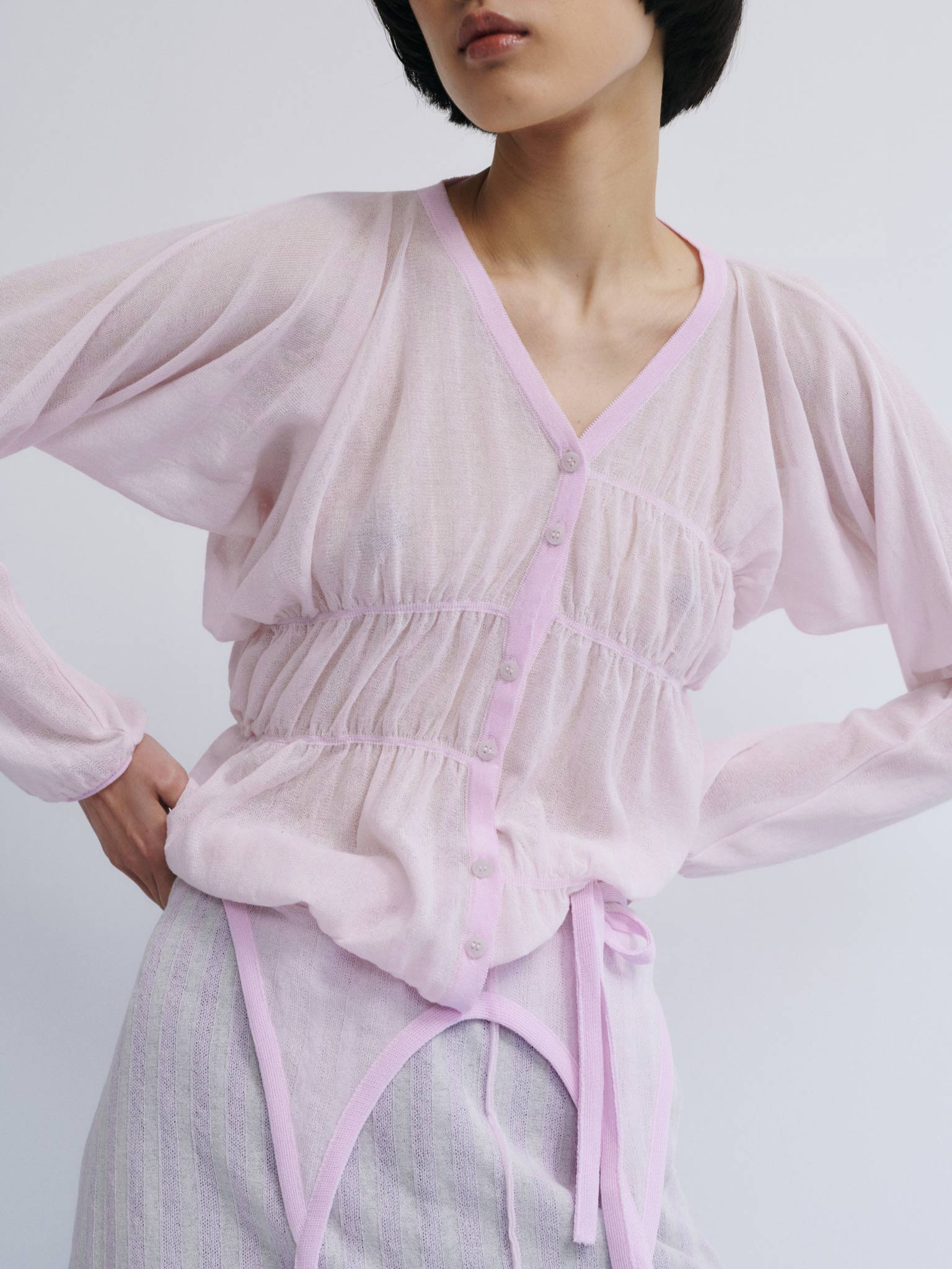 Rus Oboro Cardigan - Pale Pink
