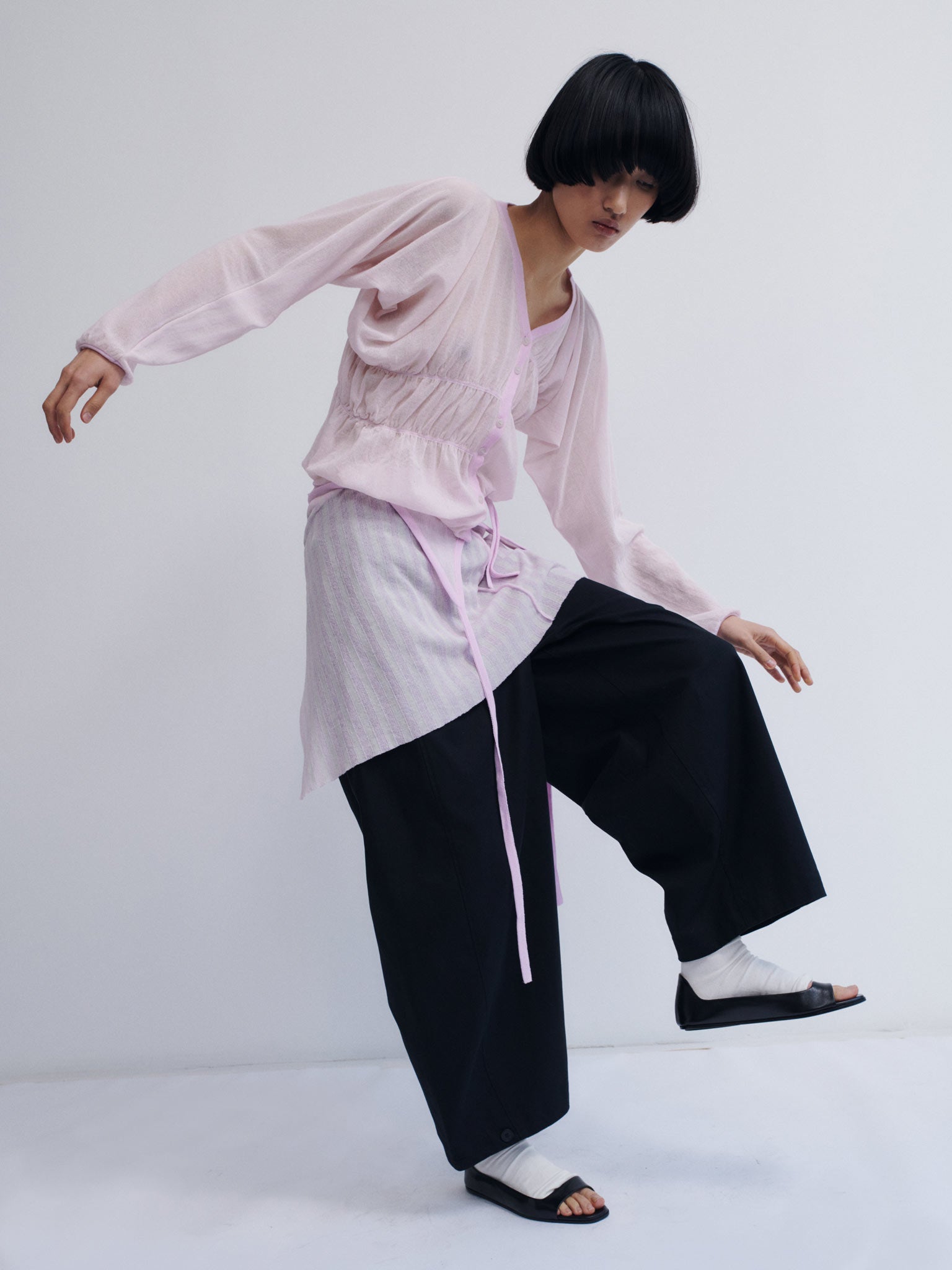 Rus Oboro Cardigan - Pale Pink