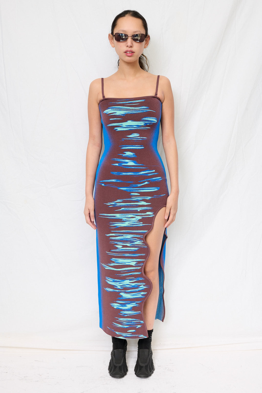 PH5 Ocean Blue Iris Ocean Print Maxi Tank Dress