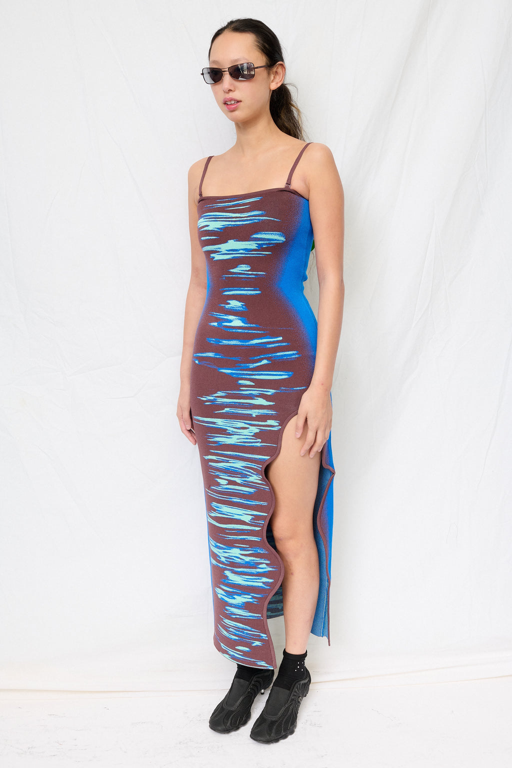 PH5 Ocean Blue Iris Ocean Print Maxi Tank Dress
