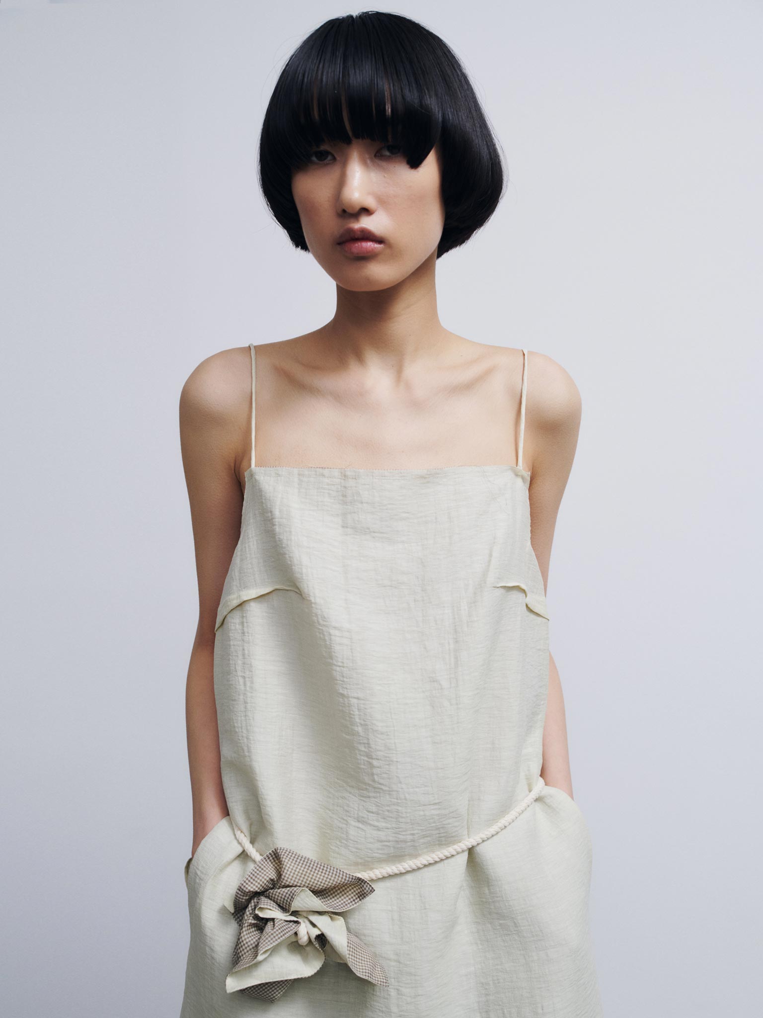 Rus Omamori Bag - Gingham Toffee