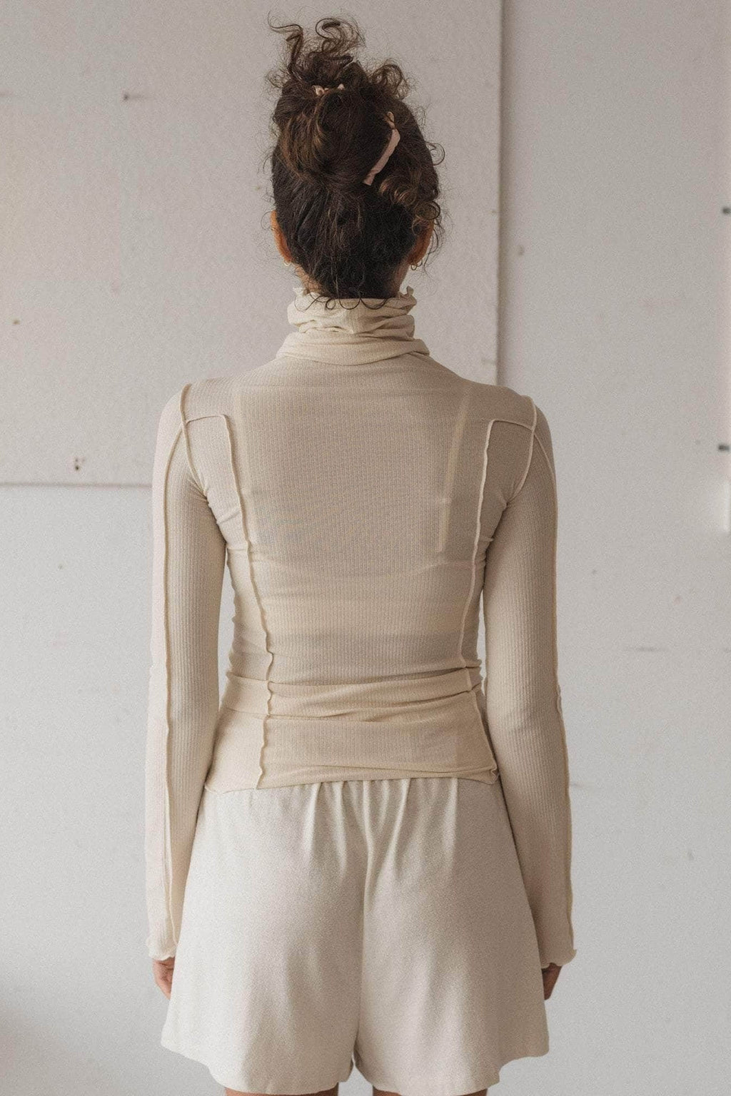 Baserange Omato Turtleneck Top - Off White