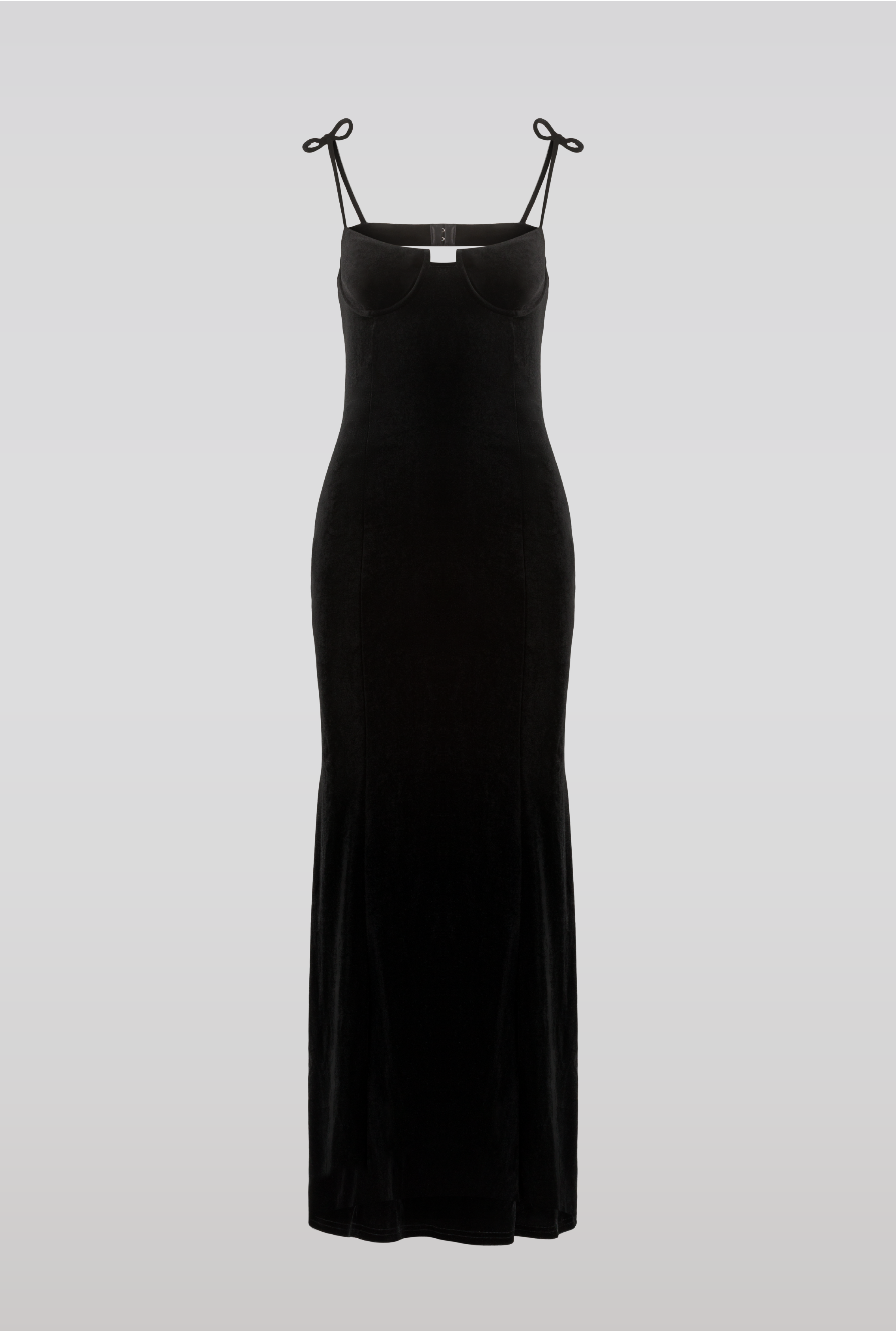 Saemdi Open Back Velvet Dress