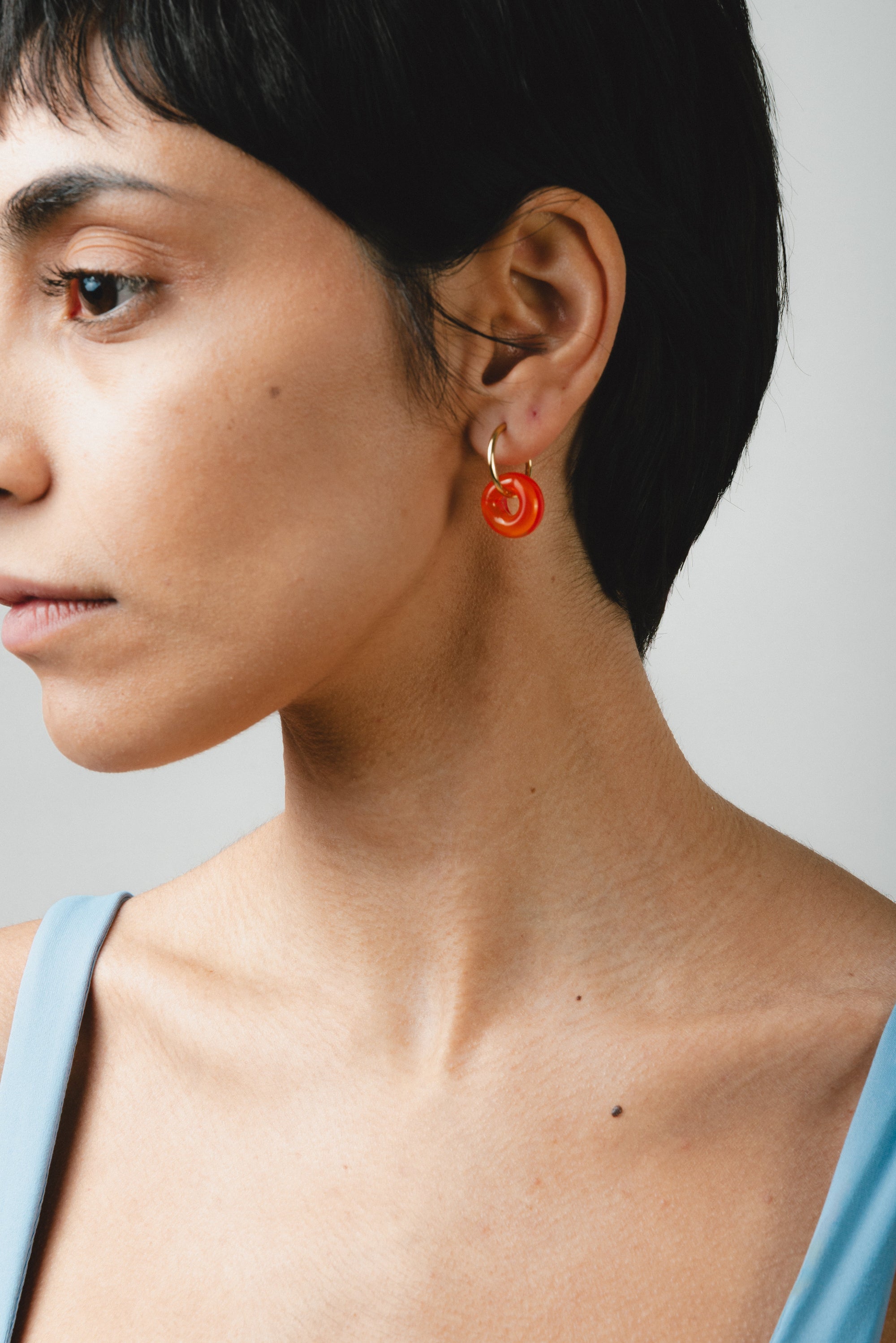 Suplais Orange Donut Earrings