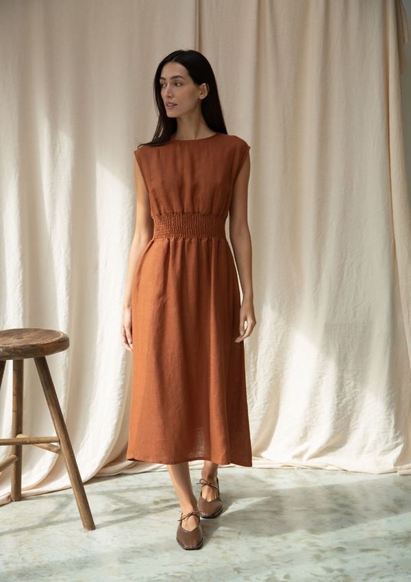 Beaumont Organic Ottillie-May Dress - Russet