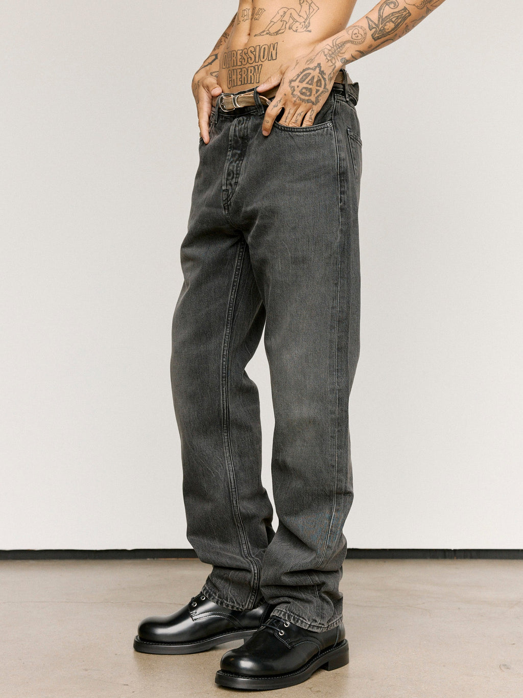 Our Legacy Graphite Wave Selvedge First Cut Jeans