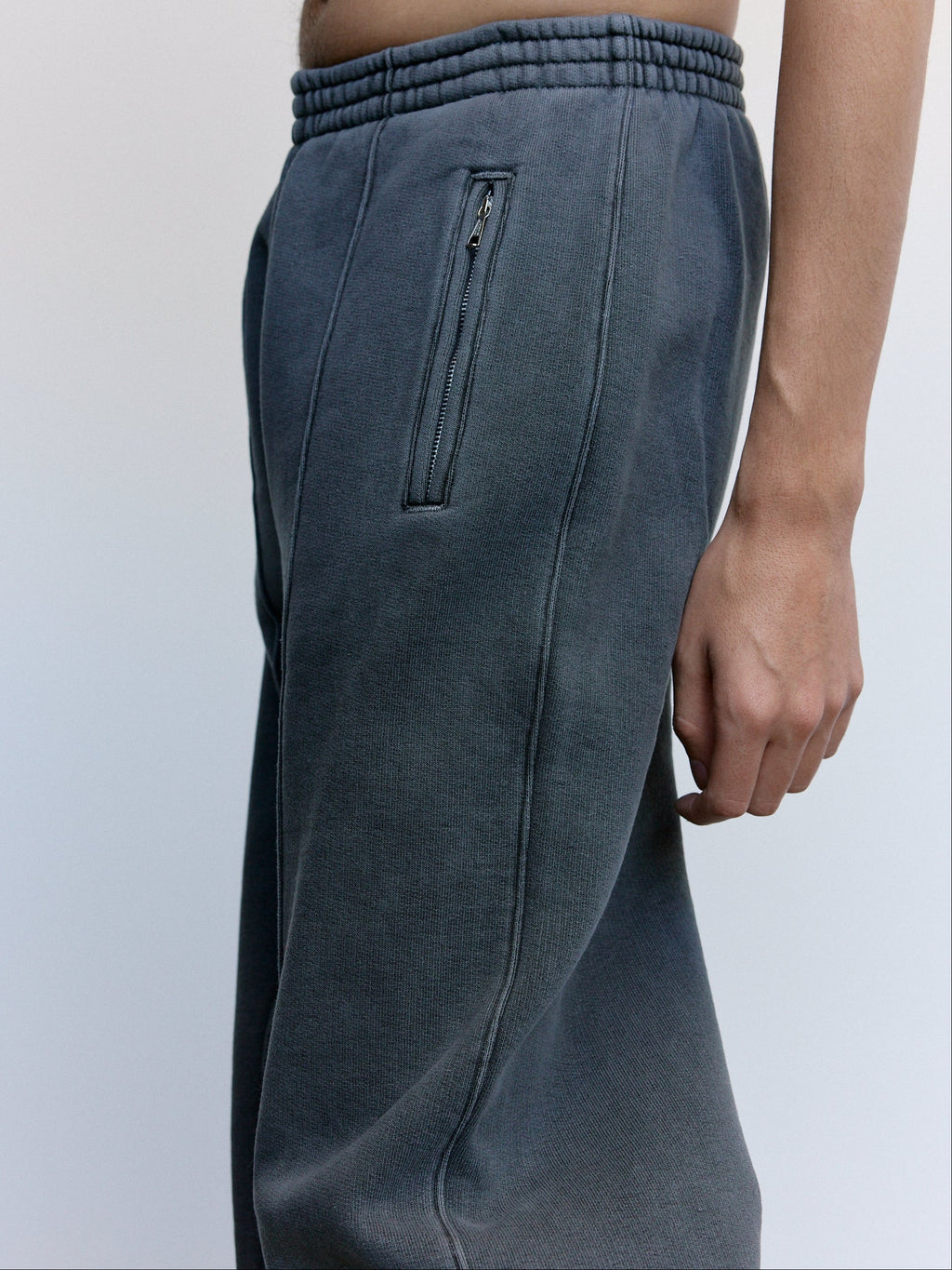 Our Legacy Worn Black Hefty Fleece Cotton Track Pants