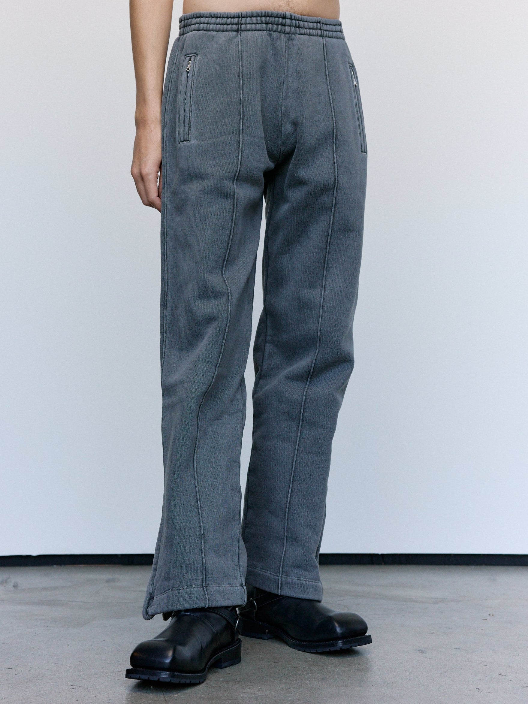 Our Legacy Worn Black Hefty Fleece Cotton Track Pants