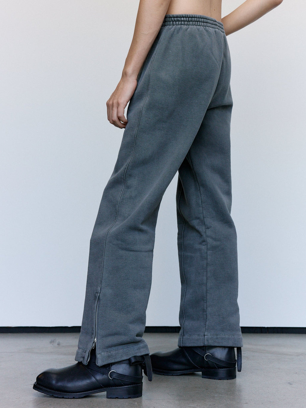 Our Legacy Worn Black Hefty Fleece Cotton Track Pants