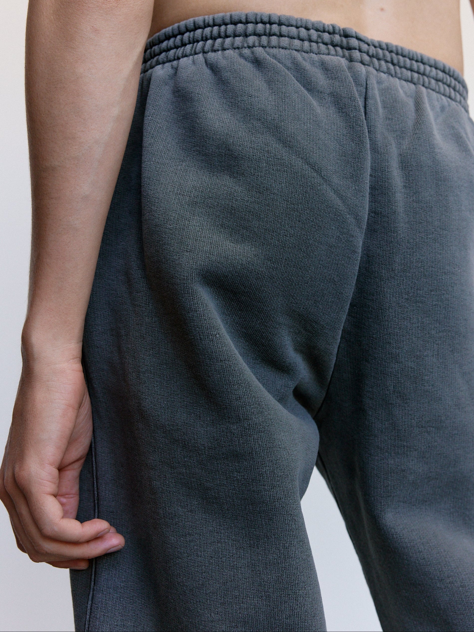 Our Legacy Worn Black Hefty Fleece Cotton Track Pants
