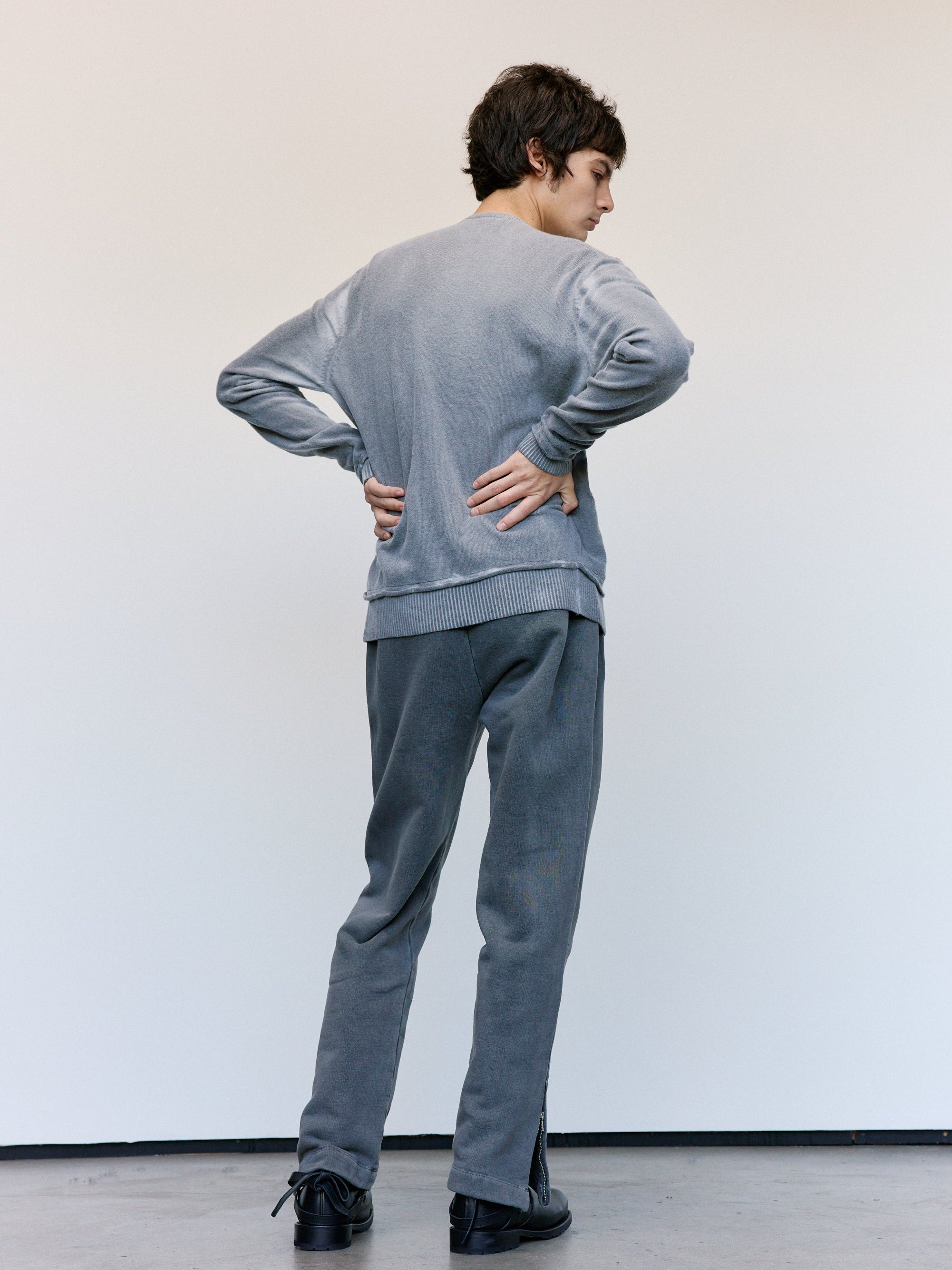 Our Legacy Worn Black Hefty Fleece Cotton Track Pants