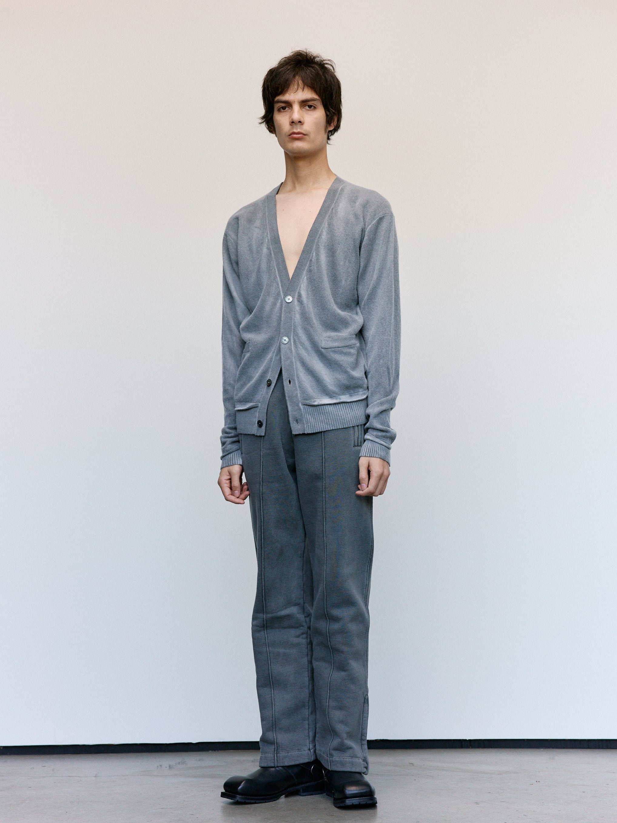 Our Legacy Worn Black Hefty Fleece Cotton Track Pants
