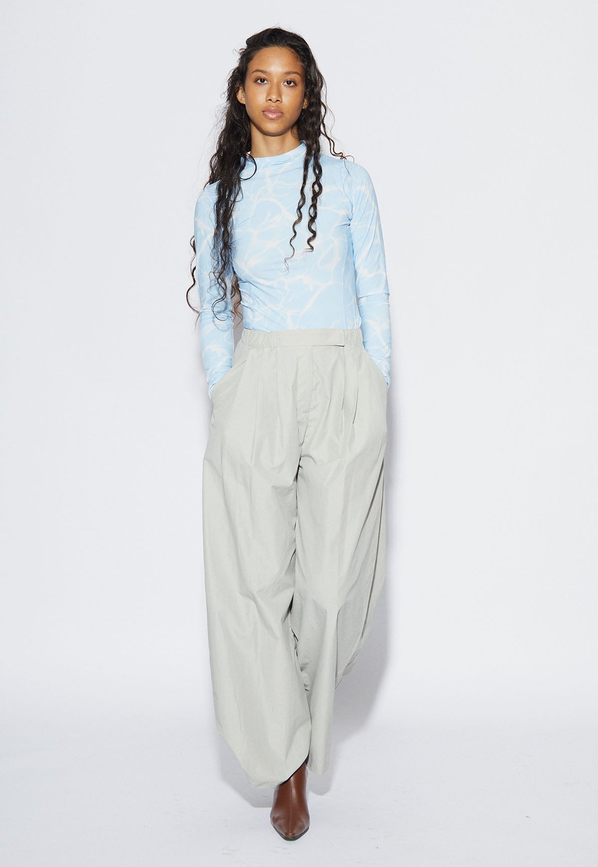 Oval Square OSSkye Blouse AOP - Blue Pool