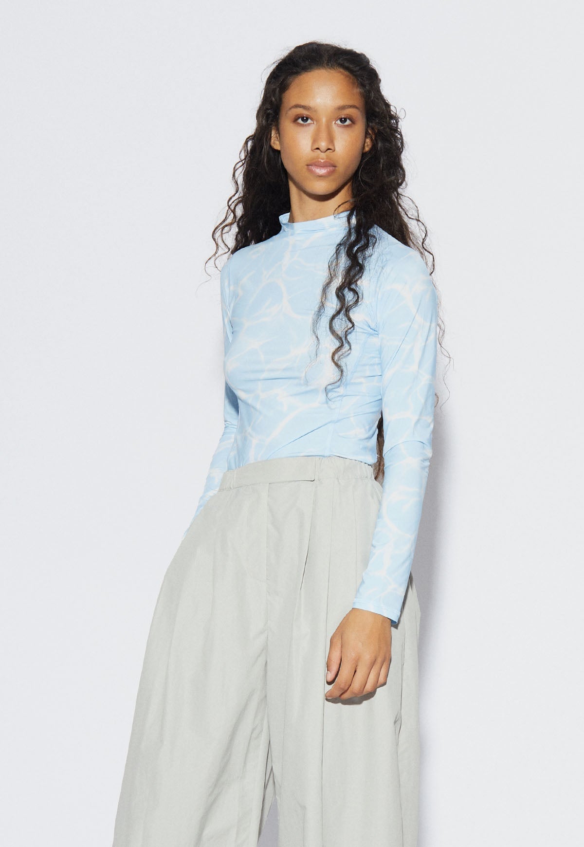 Oval Square OSSkye Blouse AOP - Blue Pool