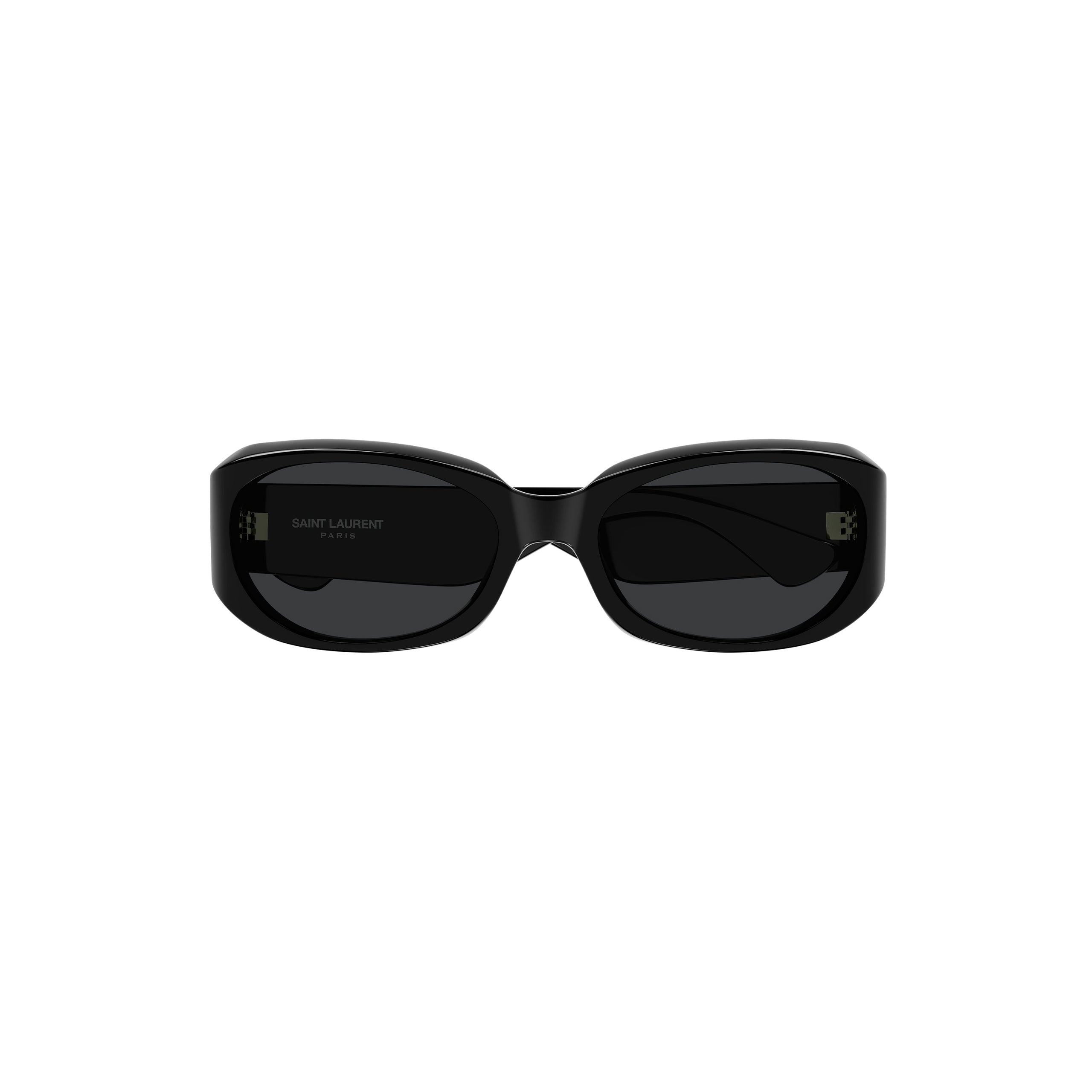 Saint Laurent Oval Sunglasses With Injection Frames - Black