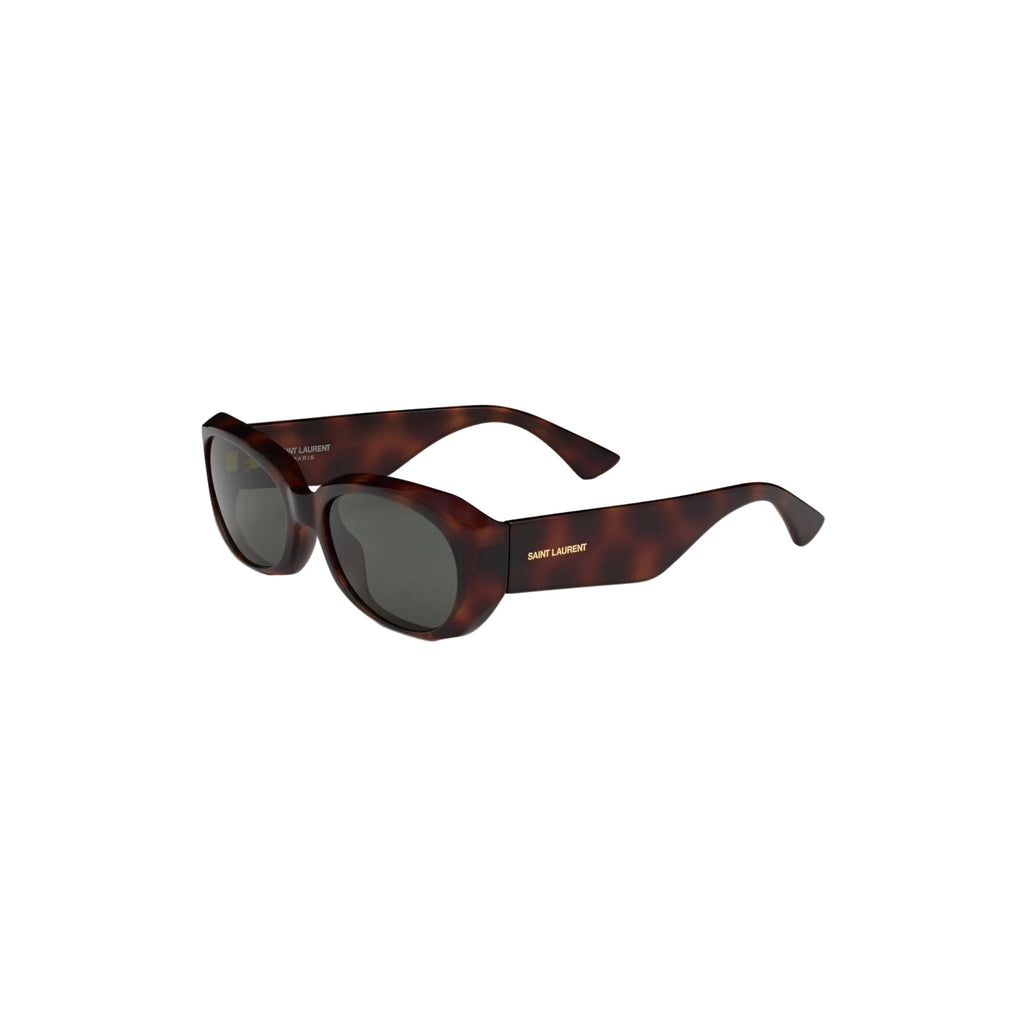 Saint Laurent Oval Tortoiseshell Sunglasses