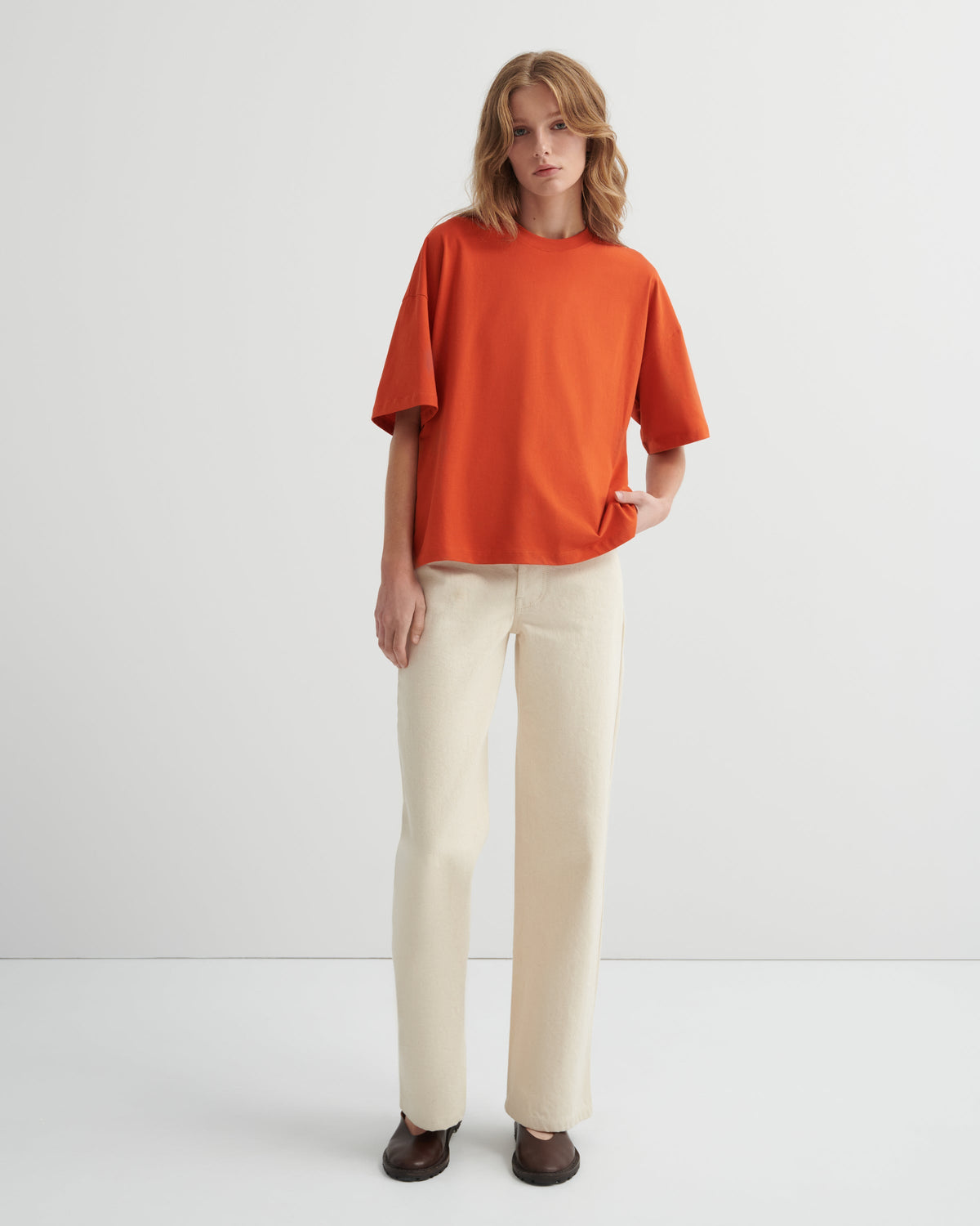 Kowtow Oversized Boxy Tee - Nasturtium