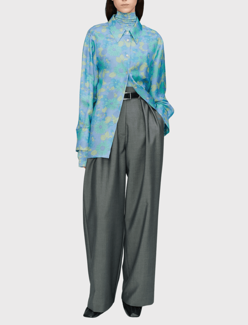 Róhe Oversized Luccio Blouse - Watercolour Flower