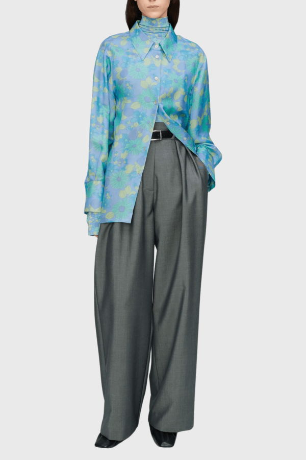 Róhe Oversized Luccio Blouse - Watercolour Flower