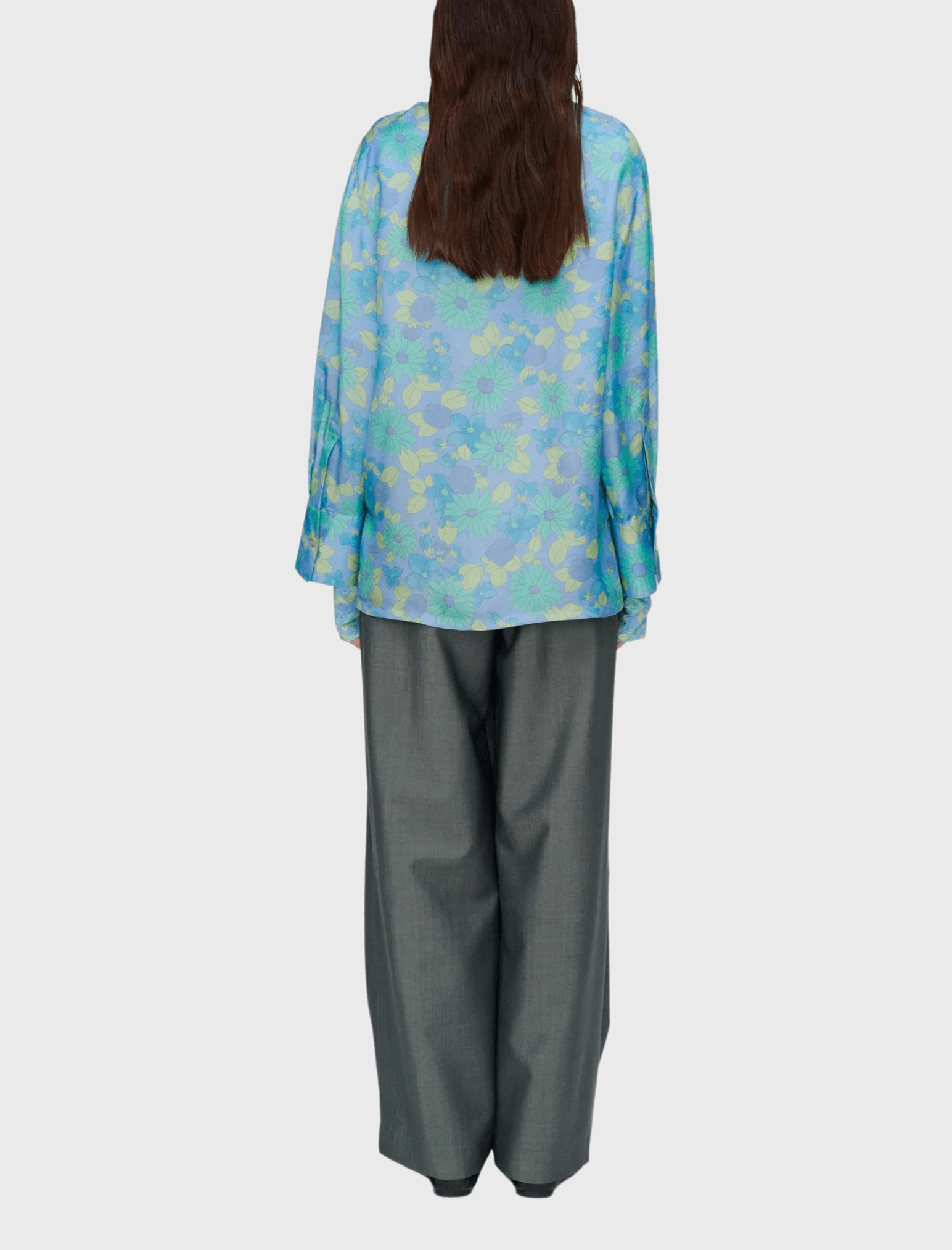Róhe Oversized Luccio Blouse - Watercolour Flower