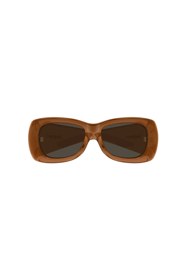 Saint Laurent Oversized Pillowed Sunglasses - Brown