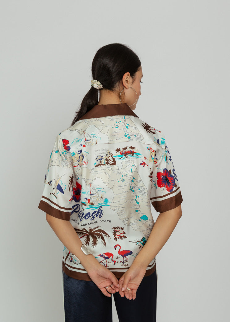 P.A.R.O.S.H. Scard Shirt - Fantasia Marrone
