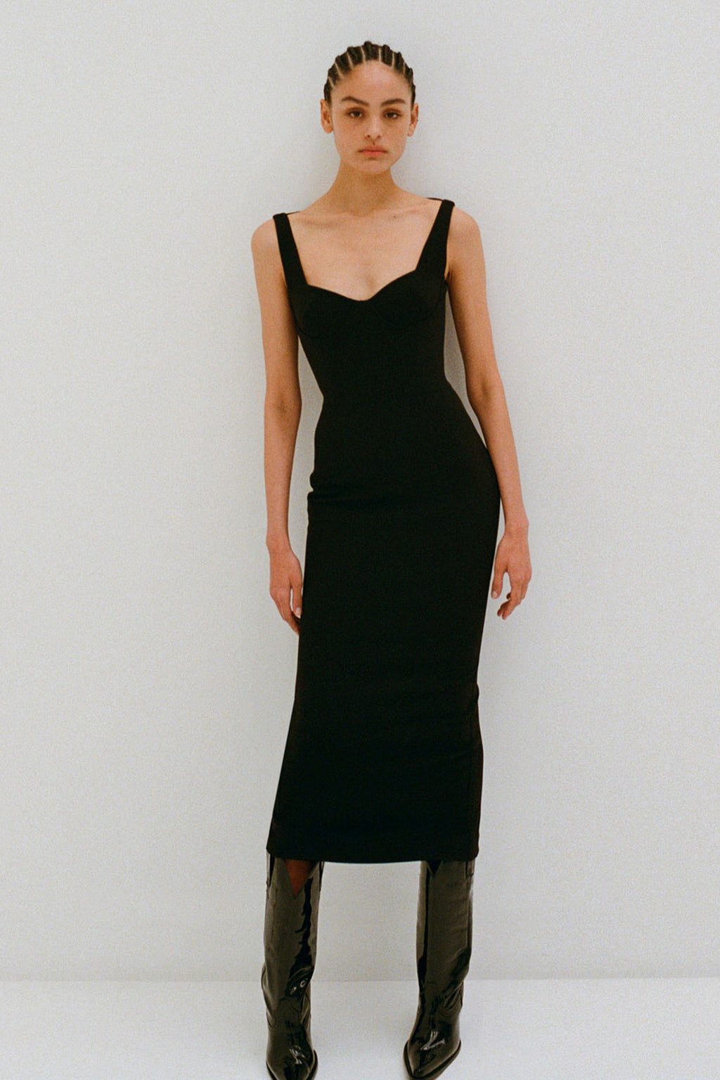 ALEX PERRY PAGETT STRETCH CREPE SWEETH - Black