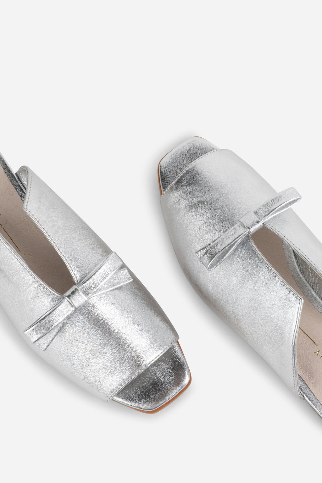 "INTENTIONALLY __________." Palace Square Toe Flat - Mercury