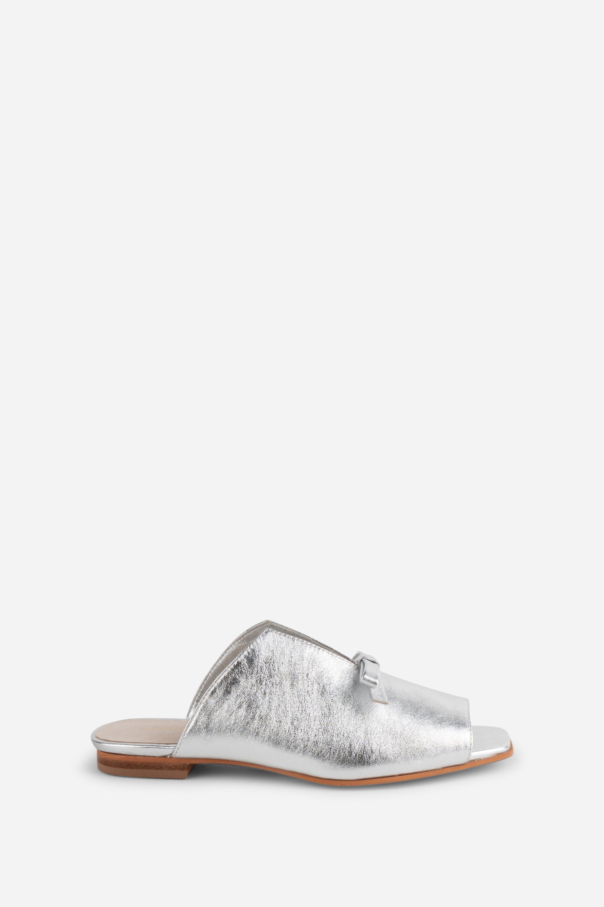 "INTENTIONALLY __________." Palace Square Toe Flat - Mercury