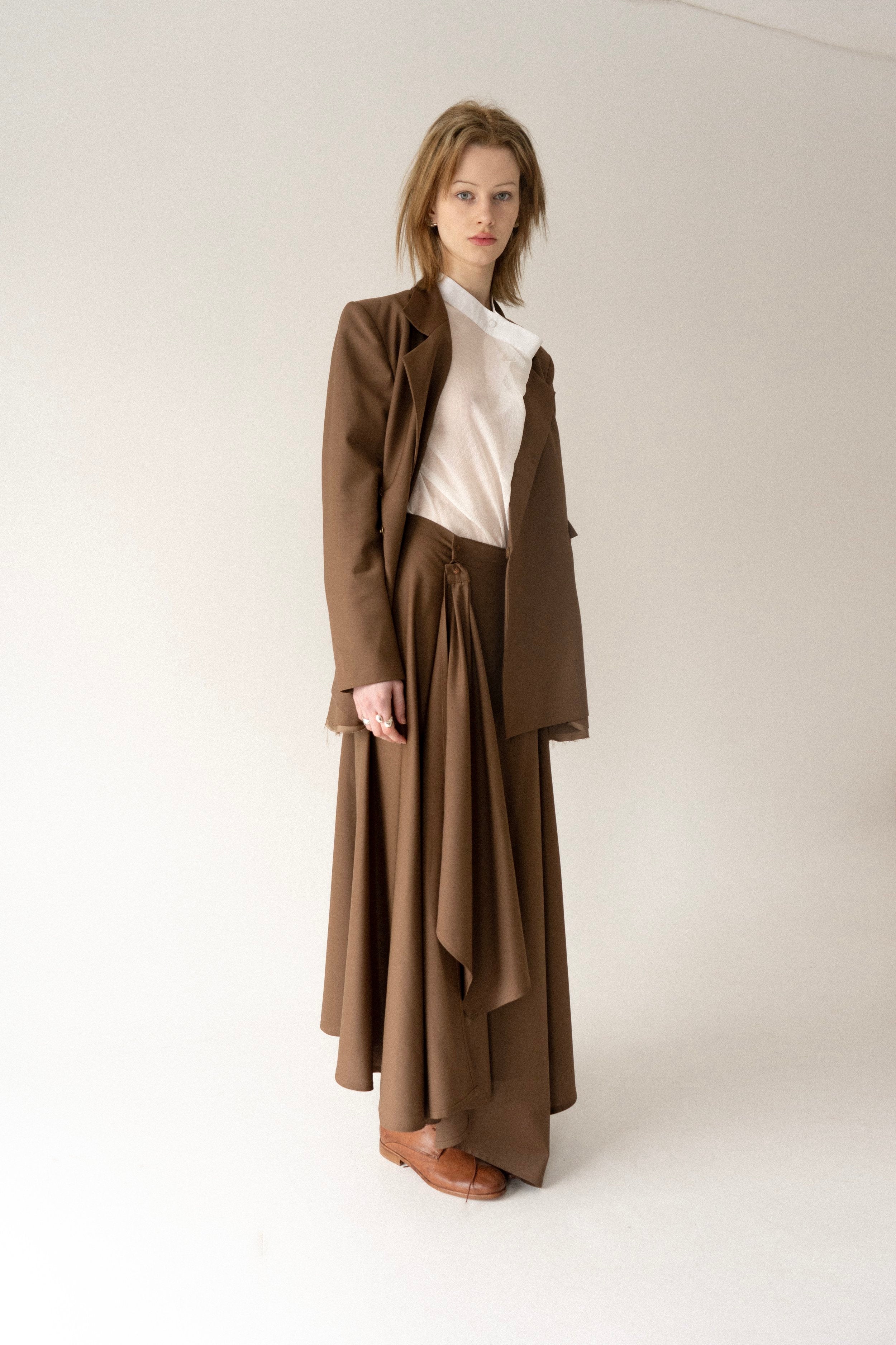 KM by LANGE Palianytsia Skirt - Brown