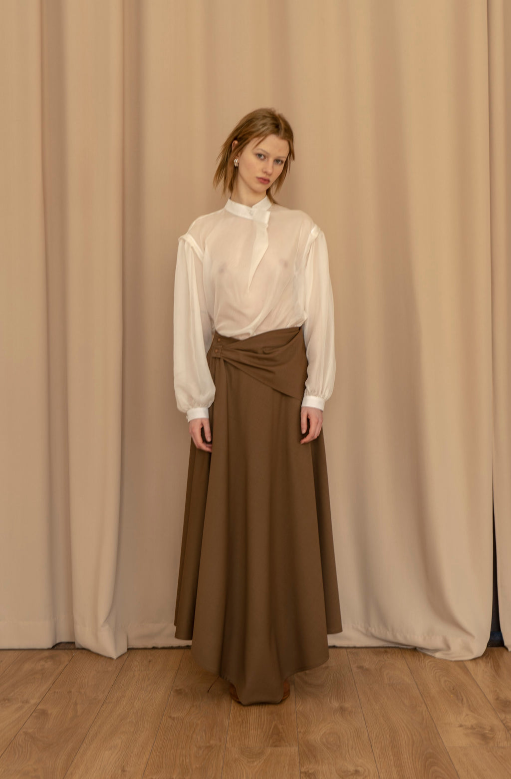 KM by LANGE Palianytsia Skirt - Brown